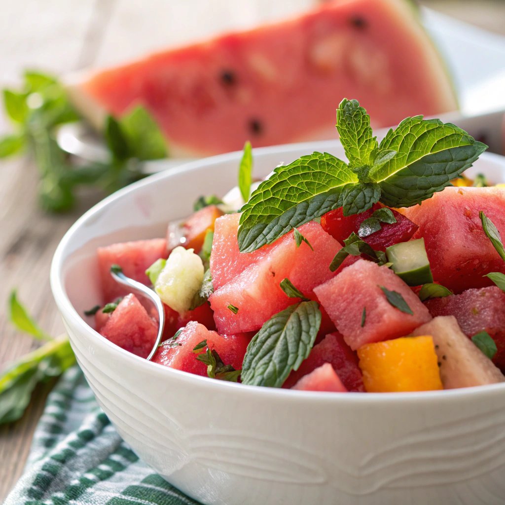 refreshing summer watermelon feta salad