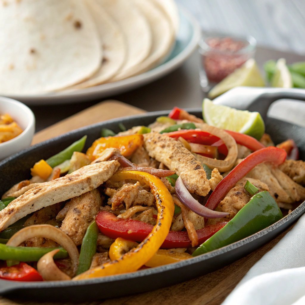 healthy chicken fajitas